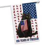 250 Years of Freedom Bombay Flag | Patriotic Bombay Cat Holding US Flag