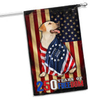 250 Years of Freedom Flag | Labrador Retriever Wrapped in Glory US Flag