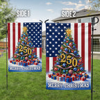 Merry Christmas Flag | Christmas Tree for 250th Celebration US Flag