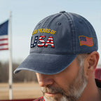 250 Years of USA Washed Cap | Independence Patriot Washed Cap Embroidered Flag