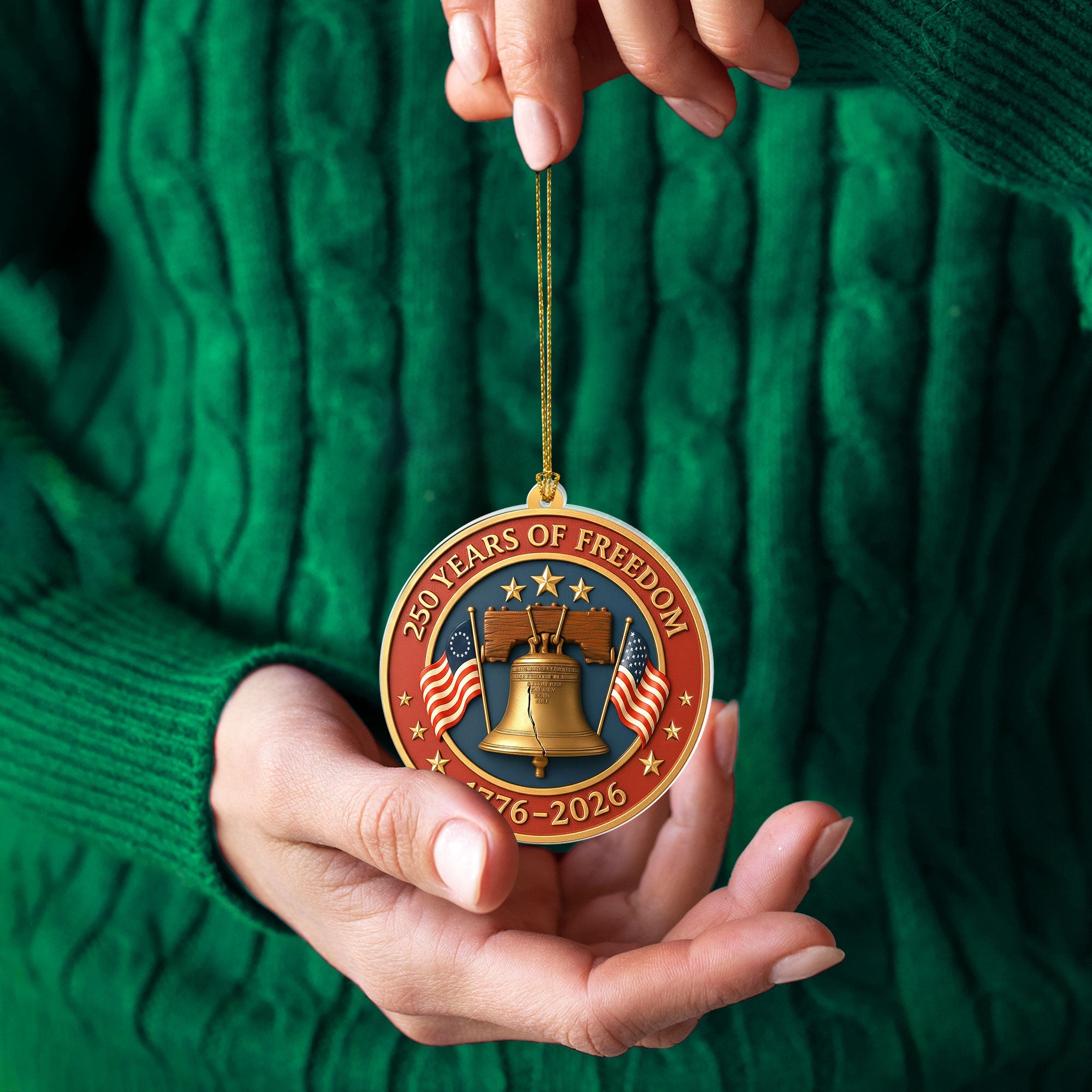 250 Years of Freedom Ornament | 1776 2026 Liberty July 4th Decoration