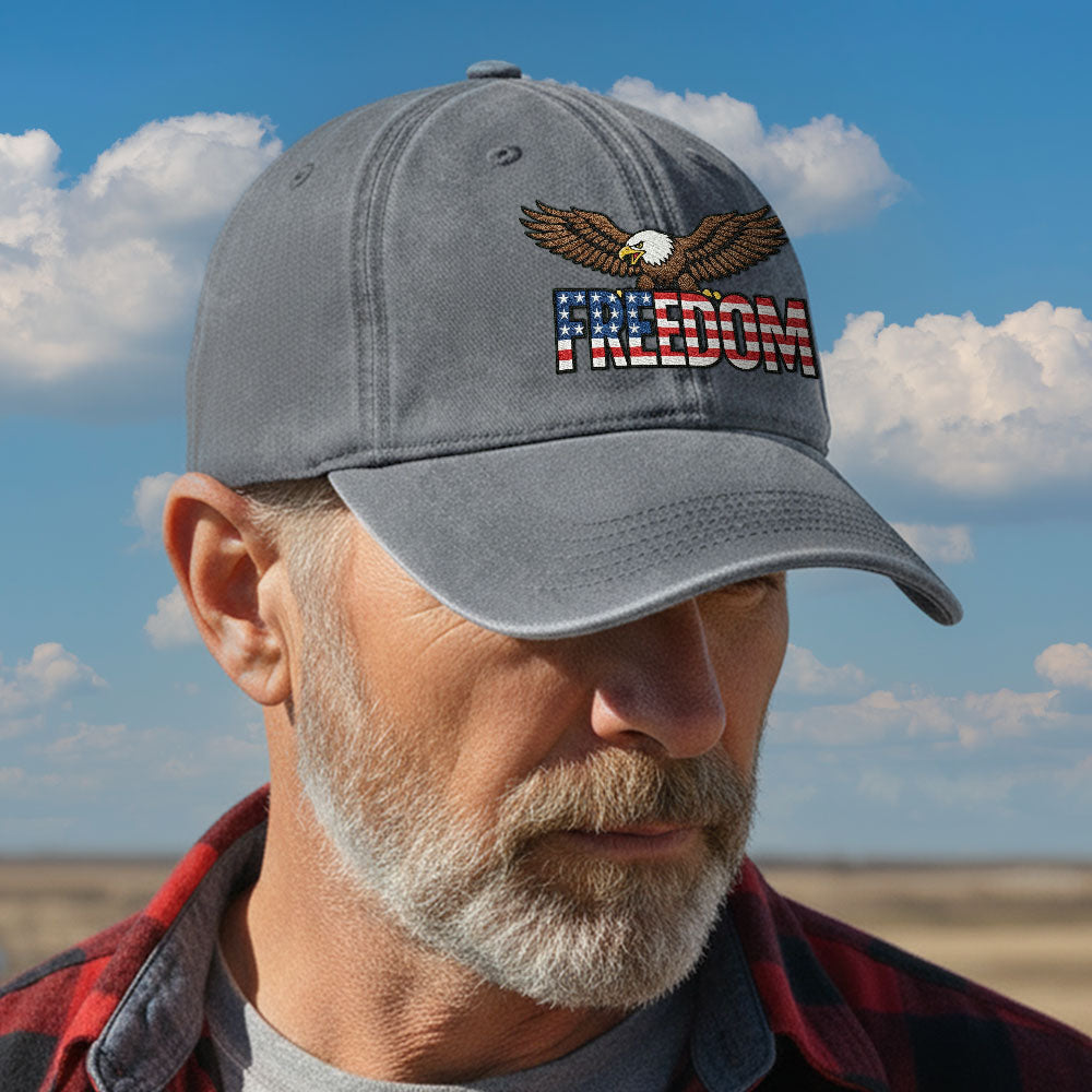 250 Years of Freedom Washed Cap | Patriot Eagle Embroidered Cap