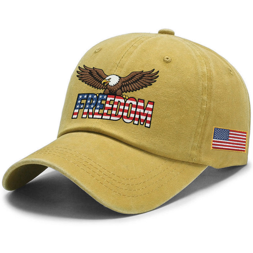 250 Years of Freedom Washed Cap | Patriot Eagle Embroidered Cap