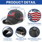 250 Years of America Washed Cap, Patriotic Liberty Embroidered Cap