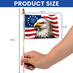 Betsy Ross 1776 2026 Flag, Patriotic with Eagle Handheld American Flag