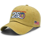 America Vintage Washed Cap, 250th Anniversary Eagle Embroidered Cap