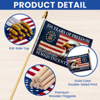 250 Years of Freedom American Handheld Flag, Patriotic Eagle American Flag