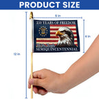 250 Years of Freedom American Handheld Flag, Patriotic Eagle American Flag