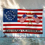 250 Years of Freedom Flag, 250th Anniversary Semiquincentennial American Grommet Flag