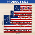 250 Years of Freedom Flag, 250th Anniversary Semiquincentennial American Grommet Flag