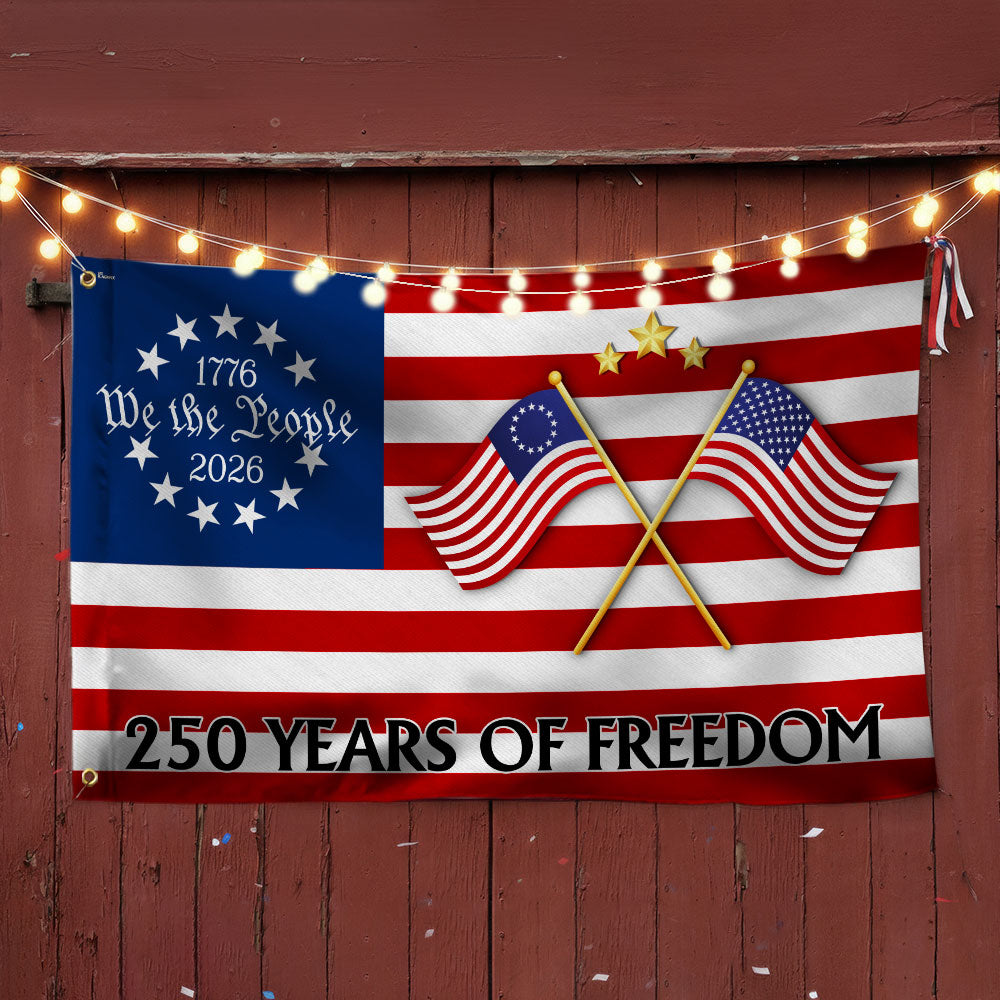 250 Years of Freedom Flag, 250th Anniversary Semiquincentennial American Grommet Flag