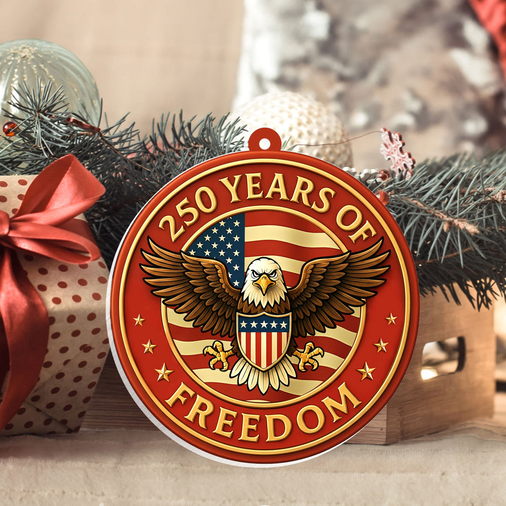 250 Years of Freedom Ornament, American Independence Day Decoration