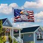 250 Years of Blessing Flag, Eagle Independence Day of America US Grommet Flag