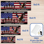 250 Years of Freedom Banner, Honoring All Who Served Veterans Day Decor