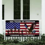 250 Years of Freedom Banner, Honoring All Who Served Veterans Day Decor