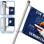 250 Years of America Flag, 1776 2026 Patriotic Eagle Grommet Flag