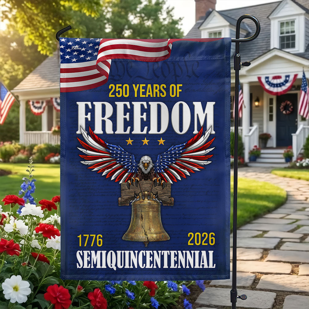 250 Years of Freedom Flag, 1776 2026 Eagle with Liberty Bell US Flag