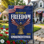 250 Years of Freedom Flag, 1776 2026 Eagle with Liberty Bell US Flag
