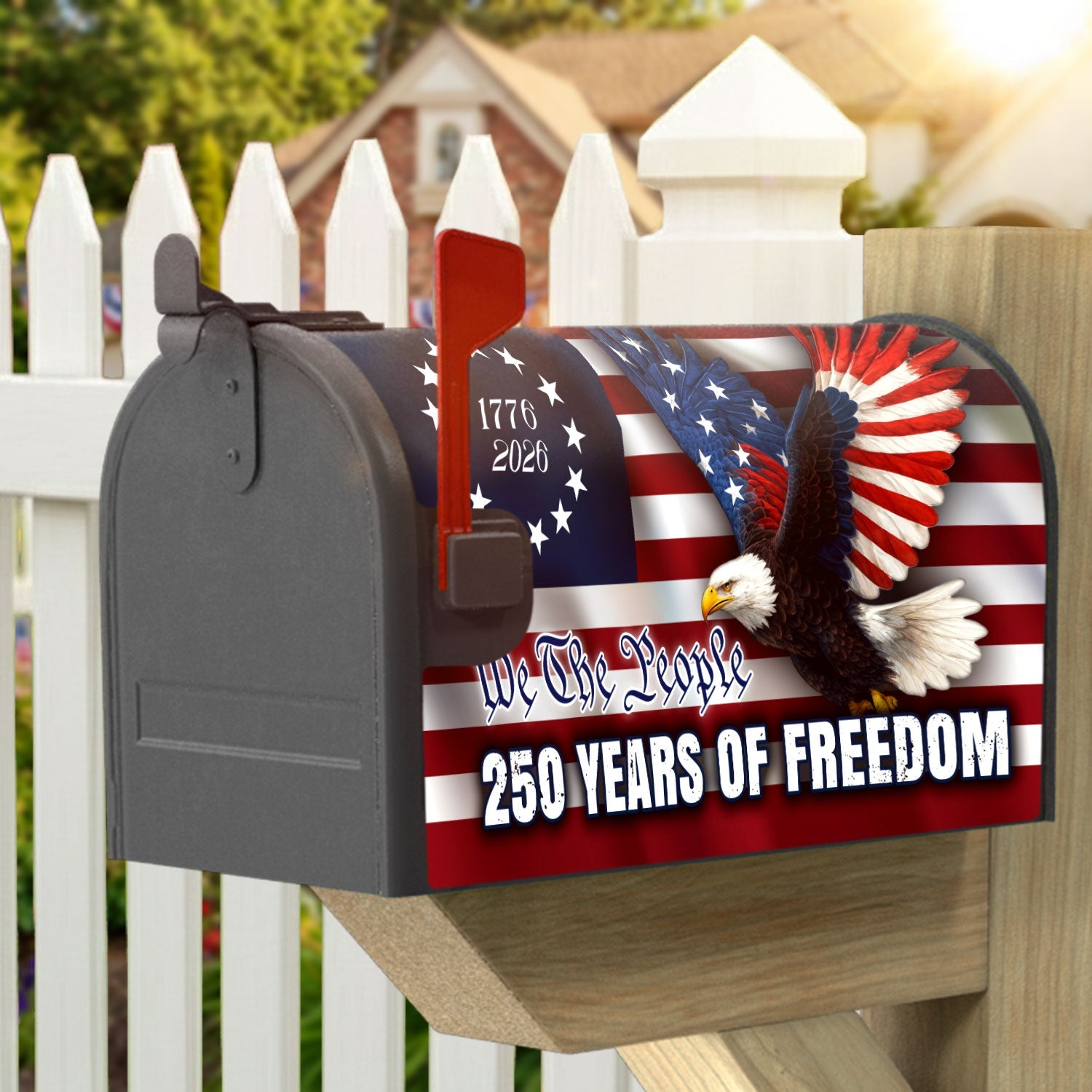 We The People Mailbox Cover Patriotic Decor for 250 Years of Freedom