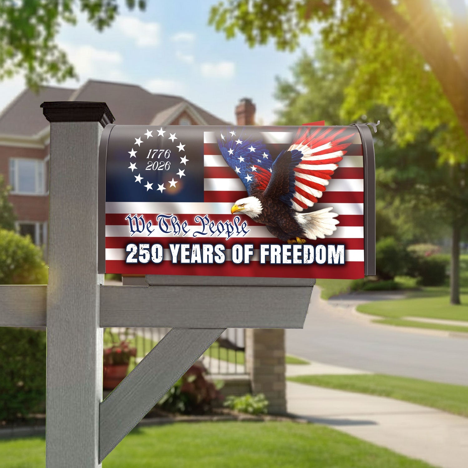 We The People Mailbox Cover Patriotic Decor for 250 Years of Freedom