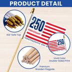 250th Anniversary Independence Day of America Handheld Flag
