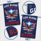250 Years of Blessing Flag, God Bless America with Eagle Cross US Flag