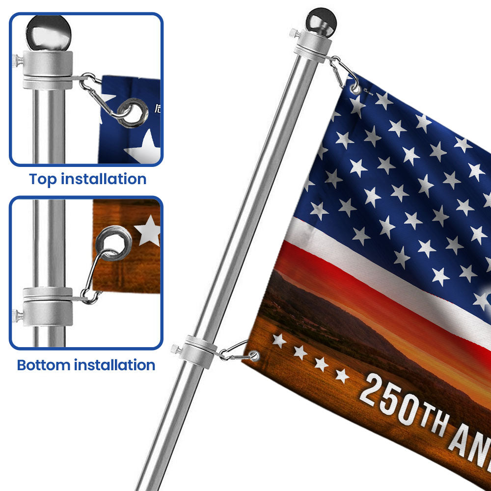 SC 250th Anniversary Flag, South Carolina State USA Eagle Grommet Flag