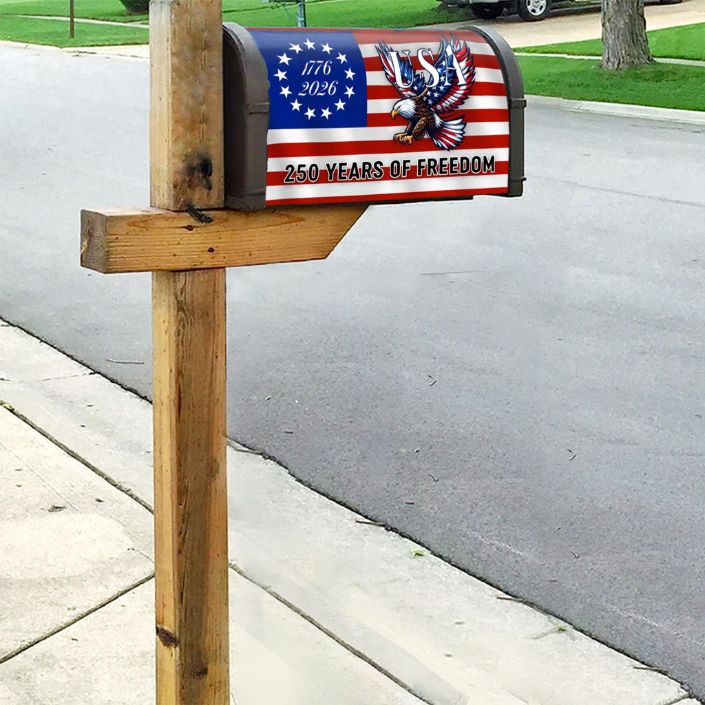 250 Years of Freedom Patriotic Eagle Mailbox Cover for Decoration