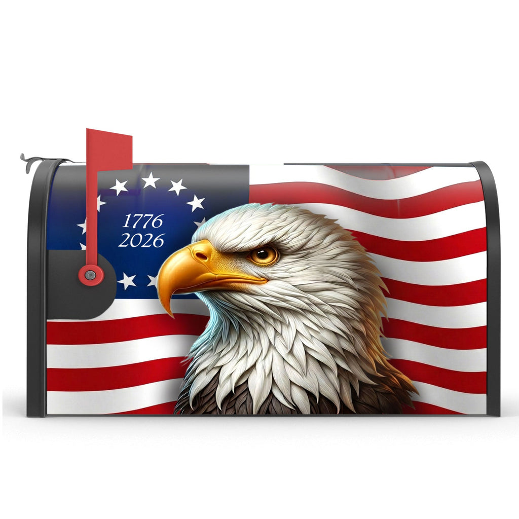 1776 2026 Patriotic Eagle Betsy Ross Mailbox Cover for Decoration