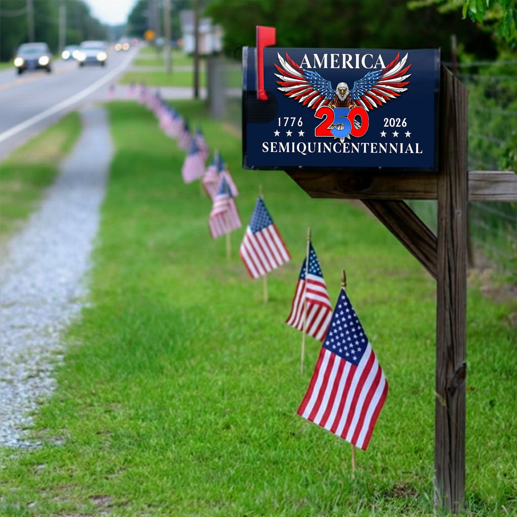250 Years of Freedom Patriotic Eagle Mailbox Cover for Decoration