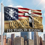 250 Years of Blessing Grommet Flag, 1776 2026 Patriotic Eagle with Cross Decor