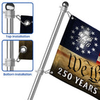 250 Years of Blessing Grommet Flag, 1776 2026 Patriotic Eagle with Cross Decor