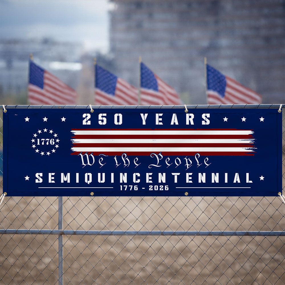 Betsy Ross 250, 250th Anniversary Semiquincentennial Fence Banner