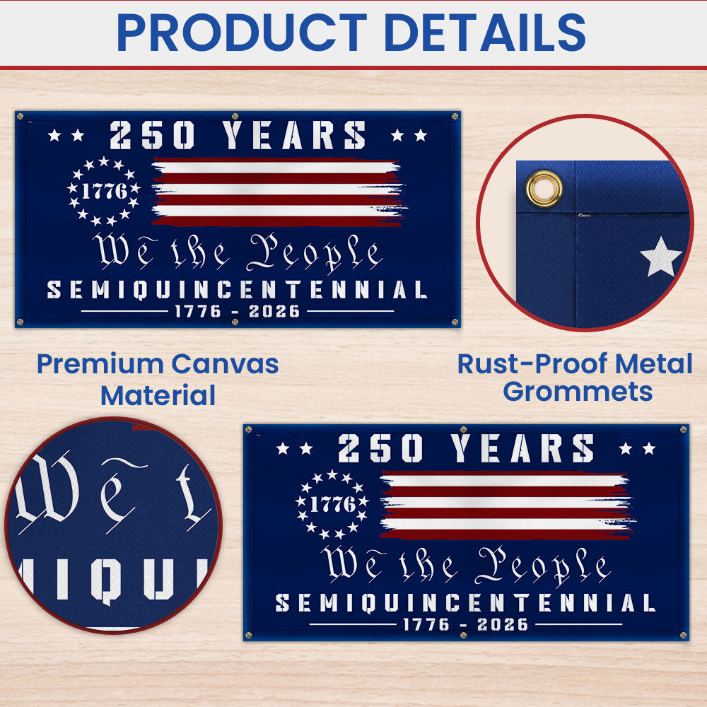 Betsy Ross 250, 250th Anniversary Semiquincentennial Fence Banner
