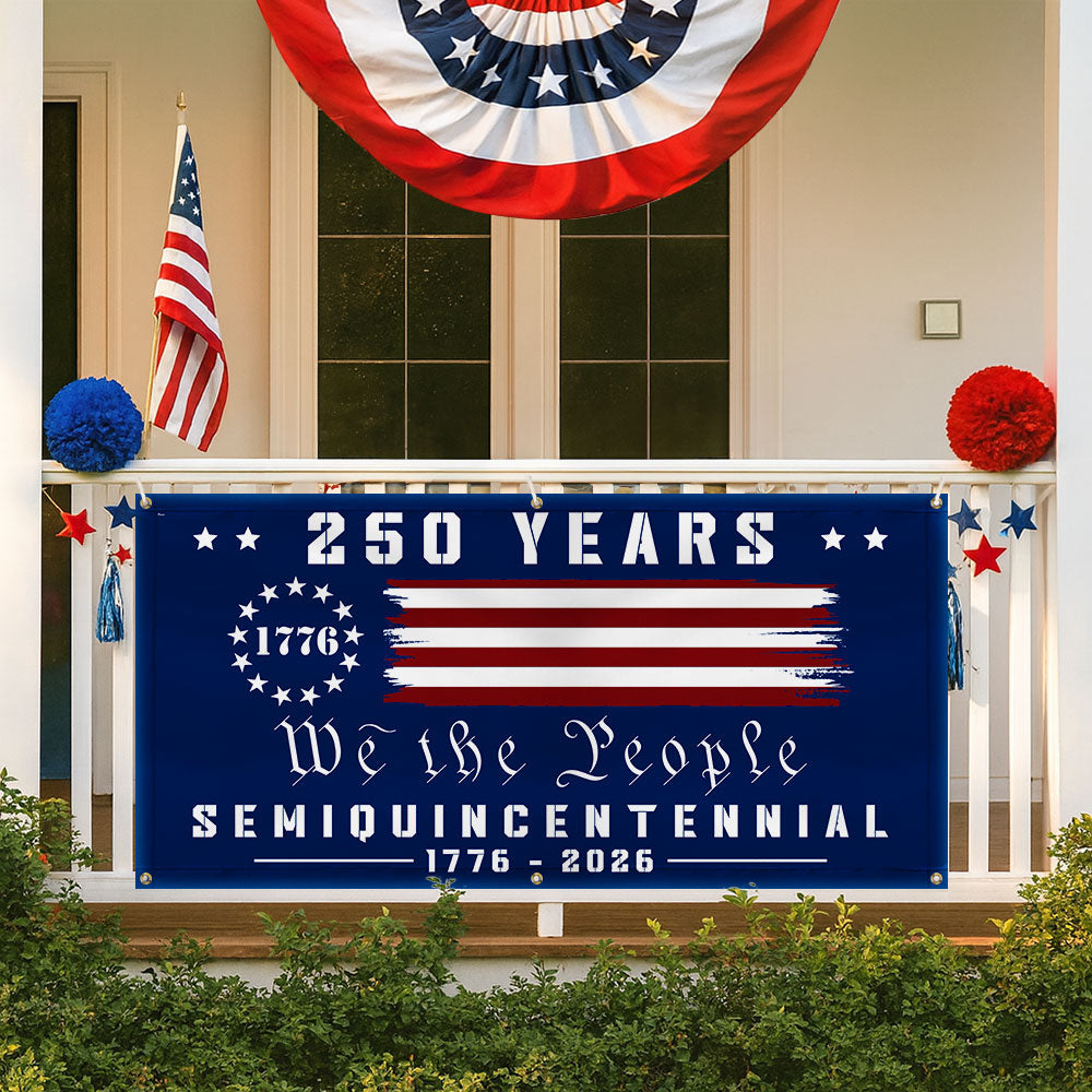 Betsy Ross 250, 250th Anniversary Semiquincentennial Fence Banner