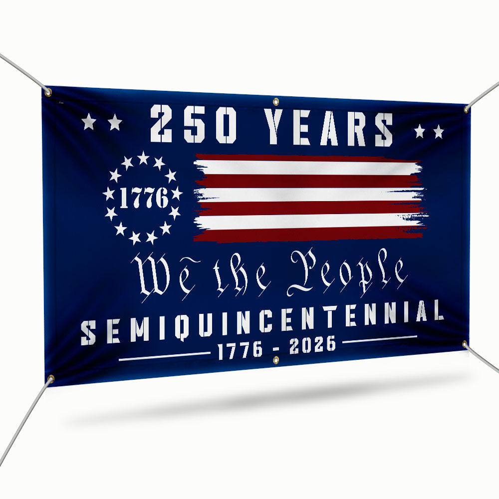 Betsy Ross 250, 250th Anniversary Semiquincentennial Fence Banner