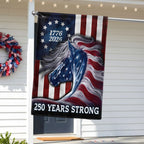 Patriotic Horse Flag, 250 Years Strong Patriotic Horse 4th Of July US Flag