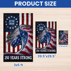 Patriotic Horse Flag, 250 Years Strong Patriotic Horse 4th Of July US Flag