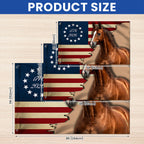 American 1776 2026 Patriotic Horse Grommet Flag