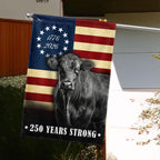 250 Years Strong Black Angus Cattle 1776 2026 Farmhouse Patriotic Decor
