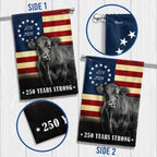 250 Years Strong Black Angus Cattle 1776 2026 Farmhouse Patriotic Decor