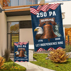 250 PA Philadelphia State Flag, 1776 2026 Let Independence Ring American Flag