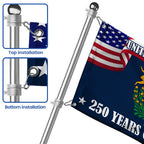 Nevada State Flag, 250 Years of Freedom Nevada State Grommet Flag