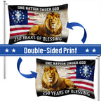 250 Years of Blessing Flag, Lion Of Judah American Grommet Flag