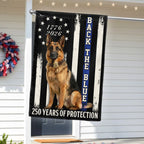 German Shepherd Thin Blue Line Flag, 250 Years of Protection US Flag