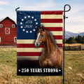 250 Years Strong Horse US Flag, Patriotic Horse Betsy Ross 250 Flag