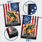 Bass Fish Flag, 250 years Reeling in Freedom US Flag