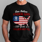 250 Years of Blessing T-shirt, 1776 2026 One Nation Under God Shirt