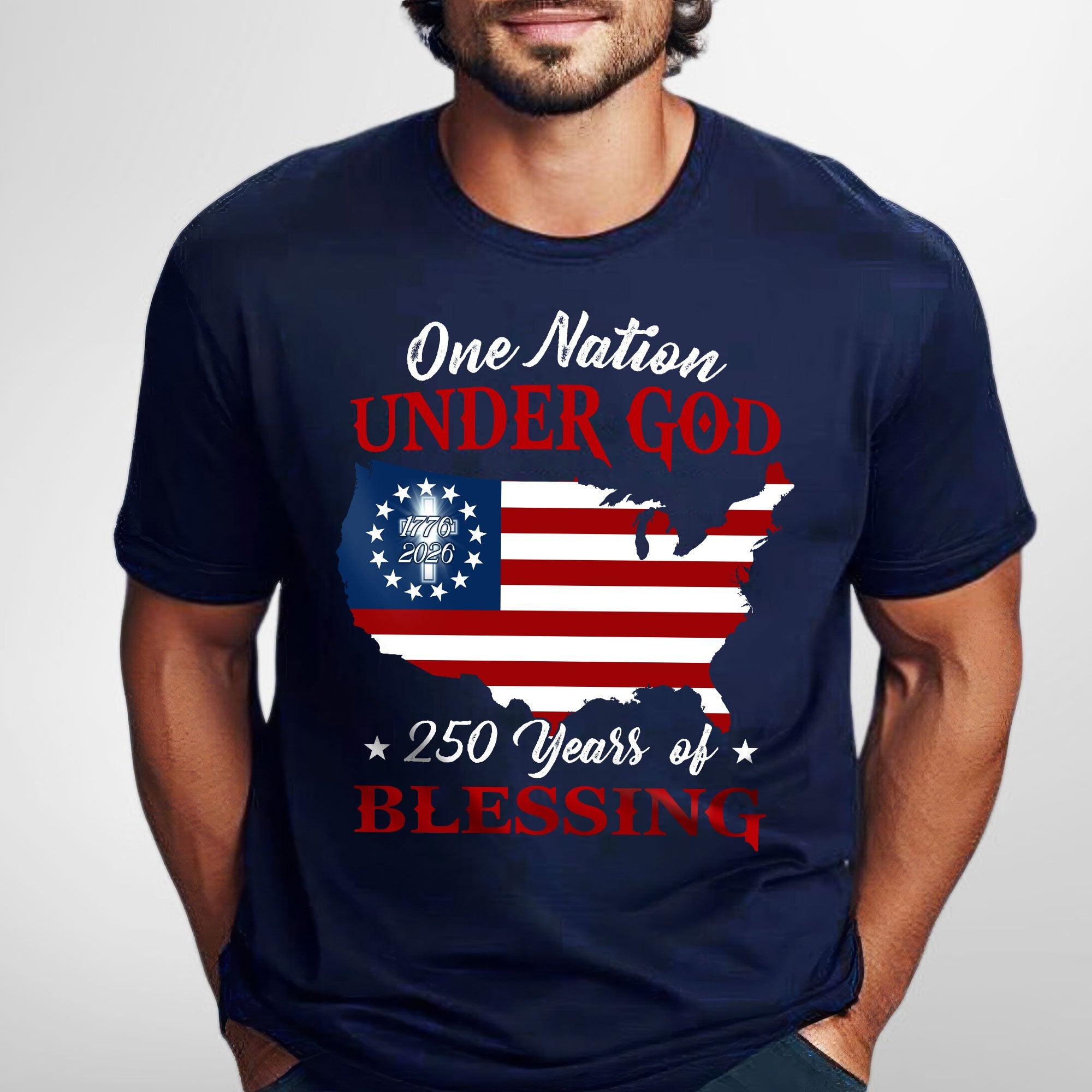 250 Years of Blessing T-shirt, 1776 2026 One Nation Under God Shirt