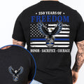 250 Years of Freedom Shirt, Eagle American Police Thin Blue Flag T-shirt